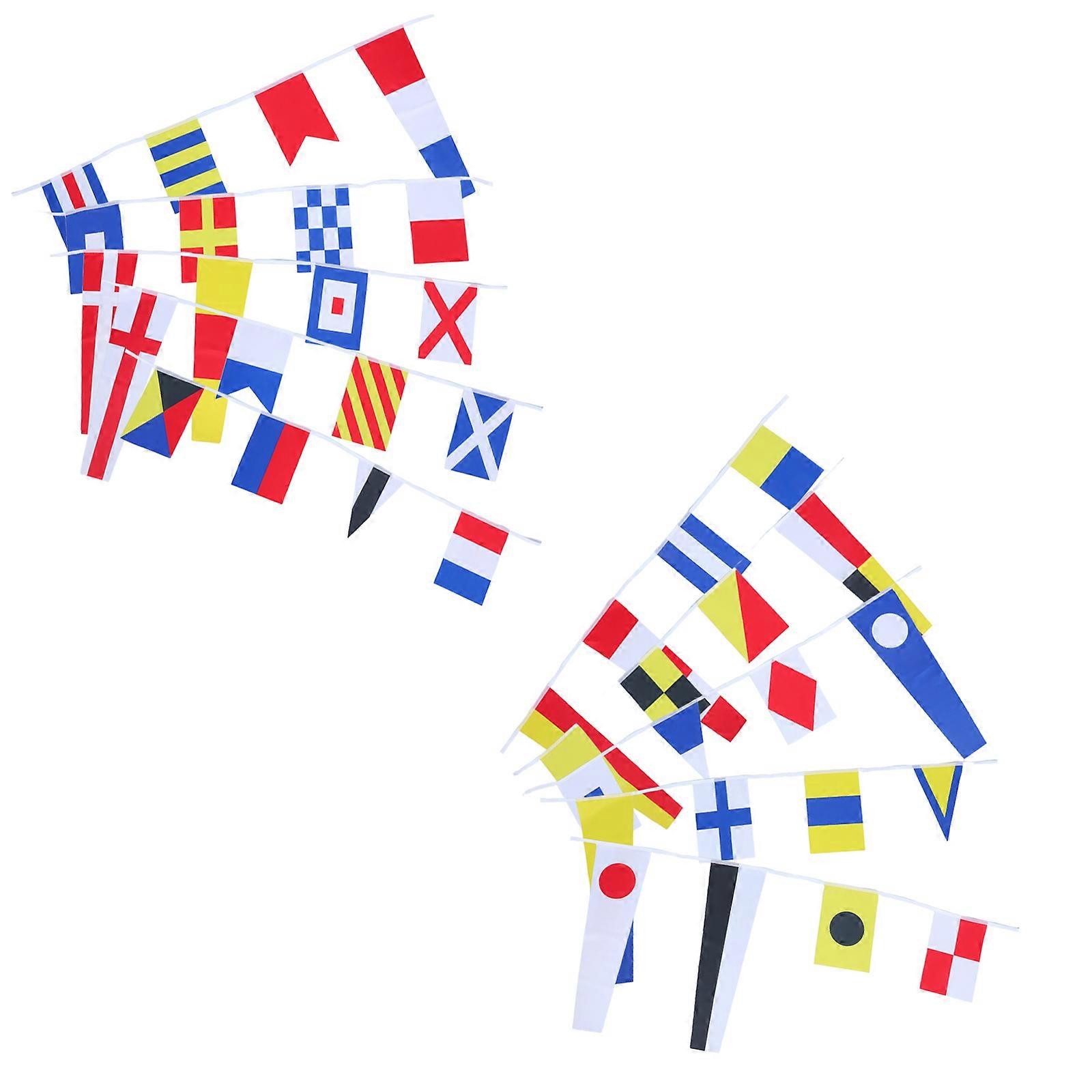 Assorted Color Signal Flags String Signal Flags for Ship Safety 1 String