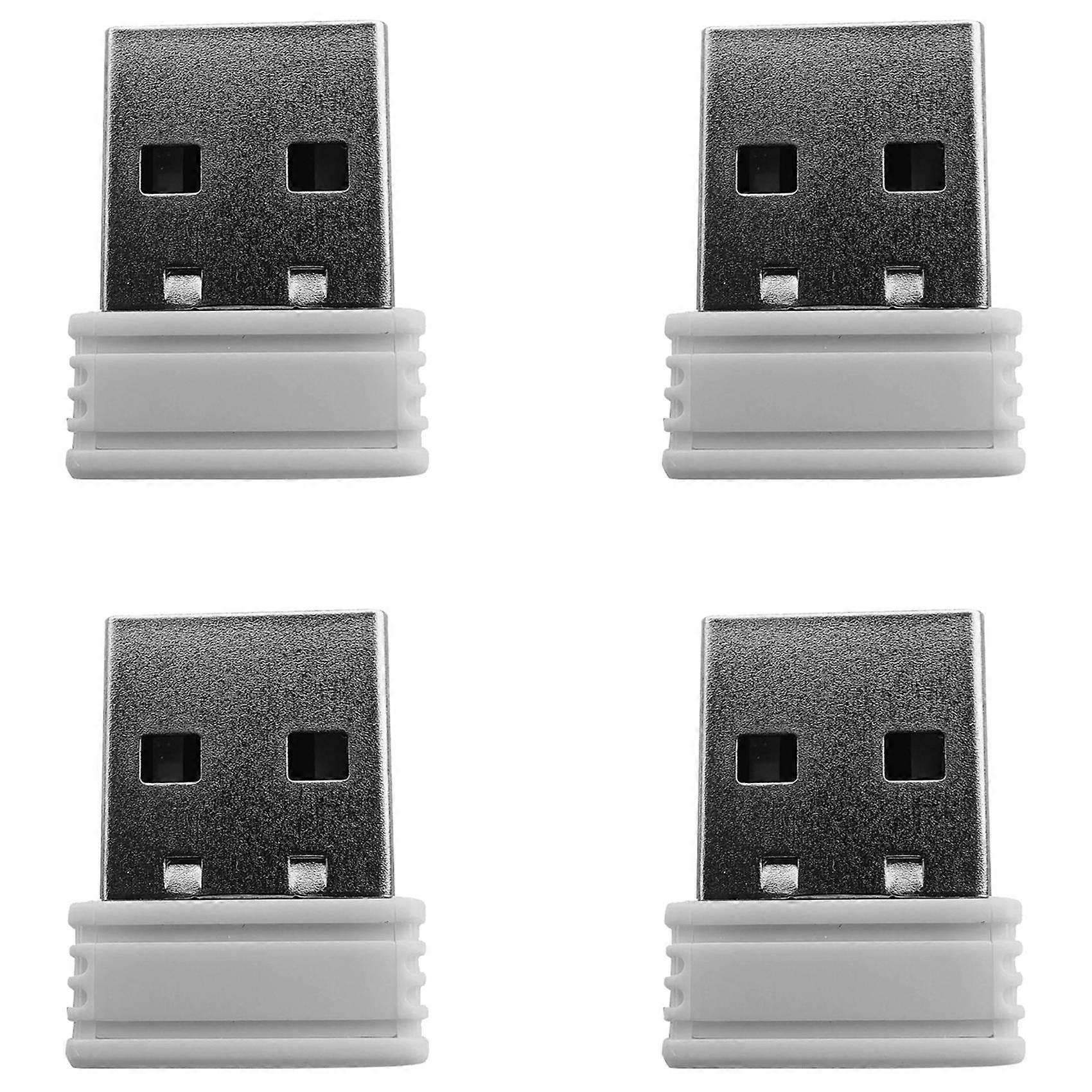 4X Mouse Jigglers Mover Undetectable Automatic USB Port Shaker Wiggler for Laptop Keeps Computer Awake Mouse White