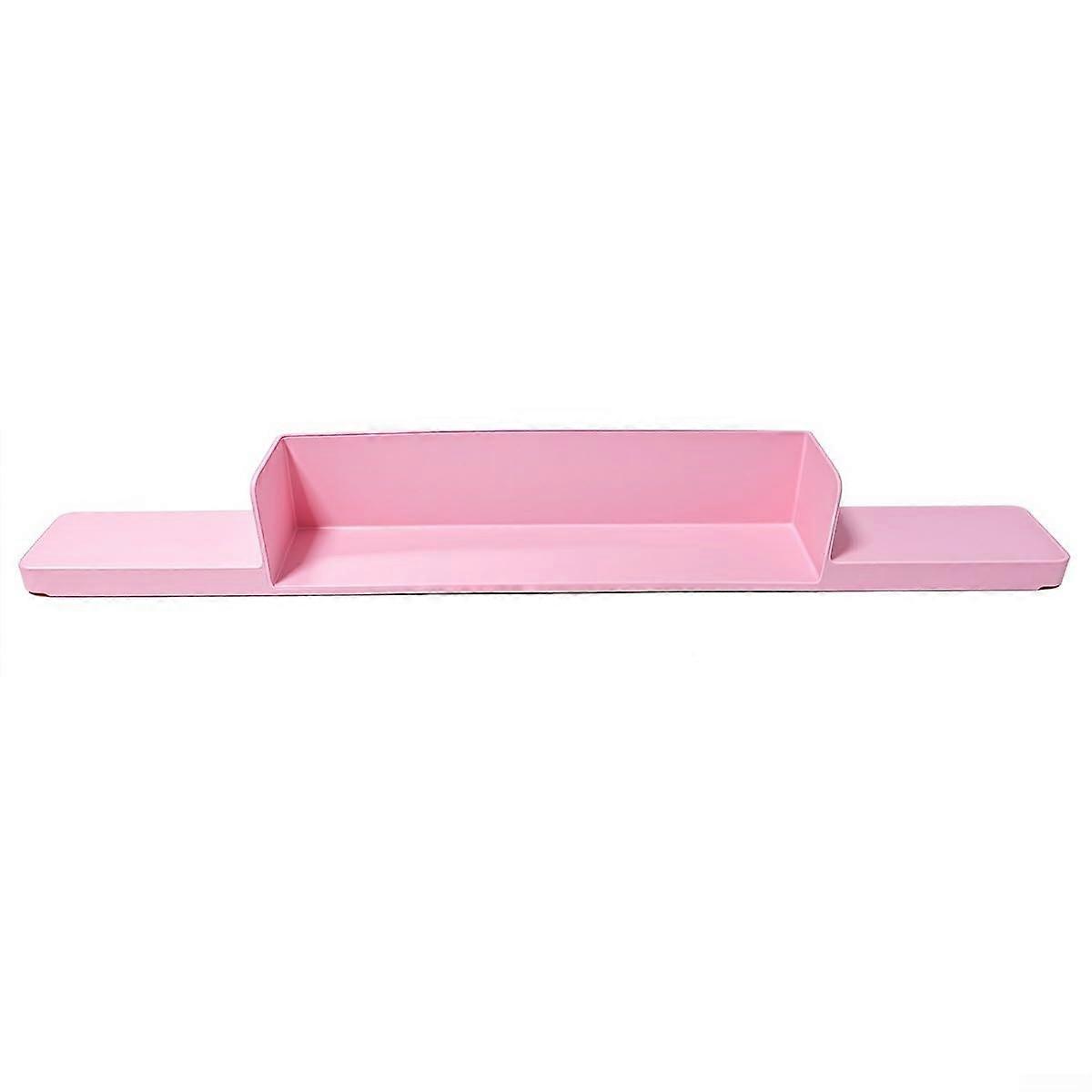 Silicone Bathtub Splash Guard with Suction Cups for Water Spill Prevention and Versatile Storage, Grey Pink