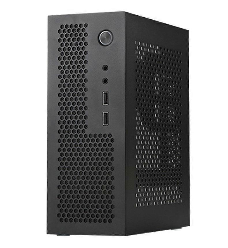 A09 Mini ITX HTPC Masaüstü Bilgisayar Kasası HTPC Kasa Çerçevesi Isı Dağılımı Mini HTPC Kasa Ev Video Bilgisayarı için Siyah