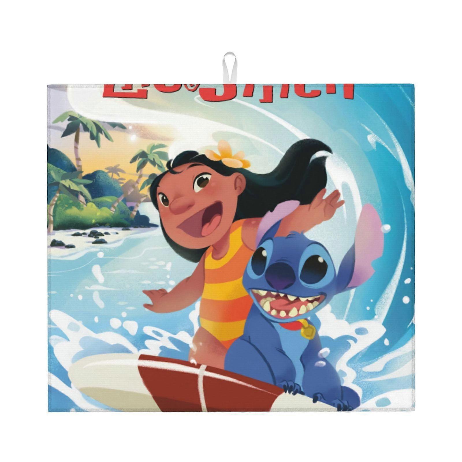 Stitch Dish Drying Mat For Kitchen Counter, Microfiber Dish Mat, Fast Absorbent Draining Pad