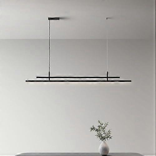 Modern LED Linear Pendant Light with Remote, Adjustable Color Temp, 47.2' 48W Kitchen Island Dining