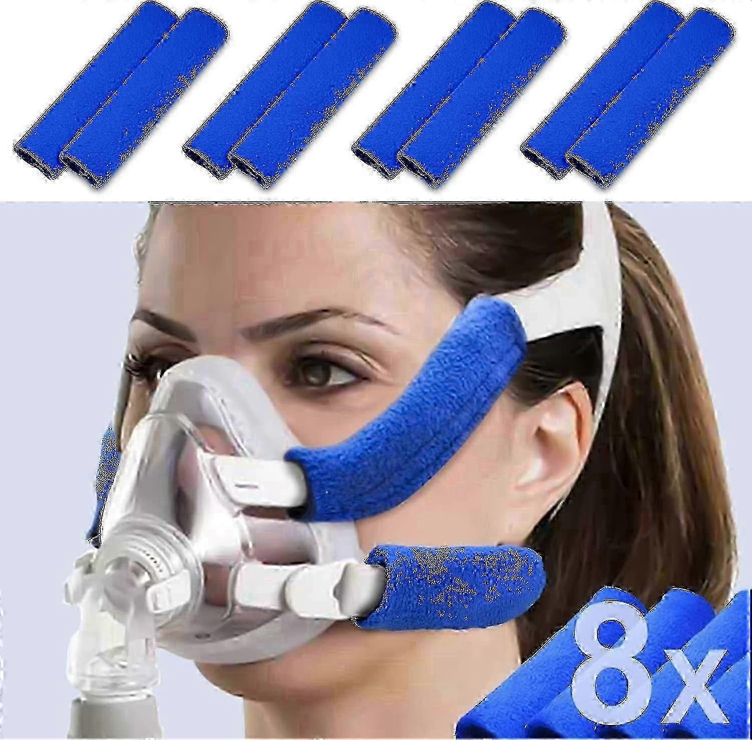 Soft CPAP Headgear Covers 8 Pack, Reusable Fleece Pads for Gentle Support