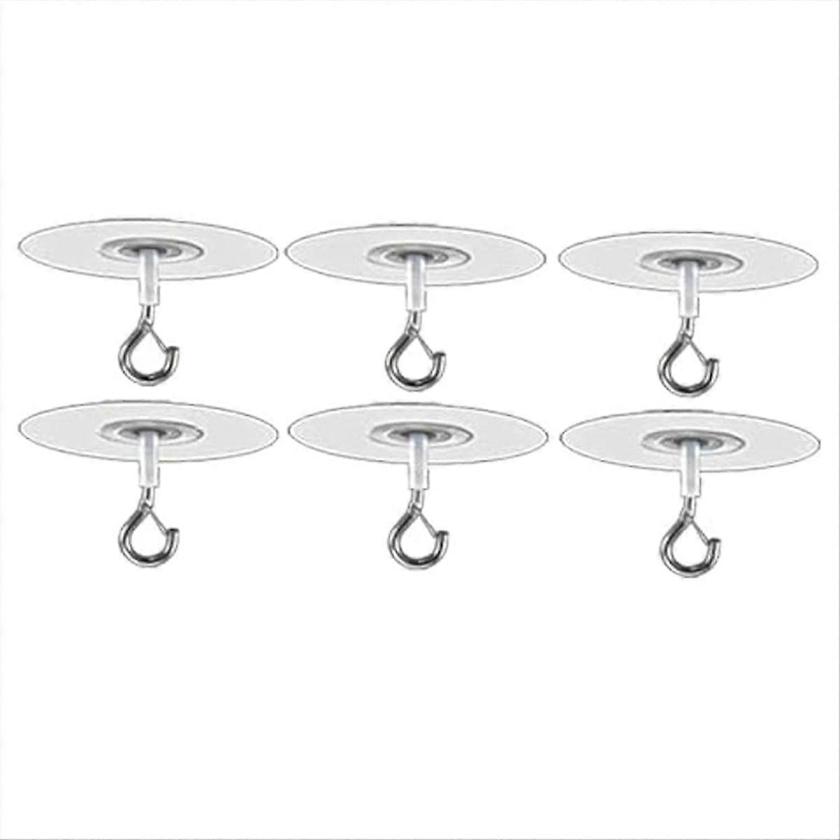 6Pcs Adhesive Ceiling Hooks for Popcorn Concrete Ceiling Wall 