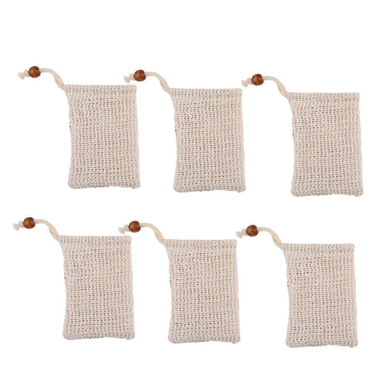 6pcs Foaming Soap Pouch Mesh Bag for Rich Foam Gentle Cleansing Quick Dry Face Washing