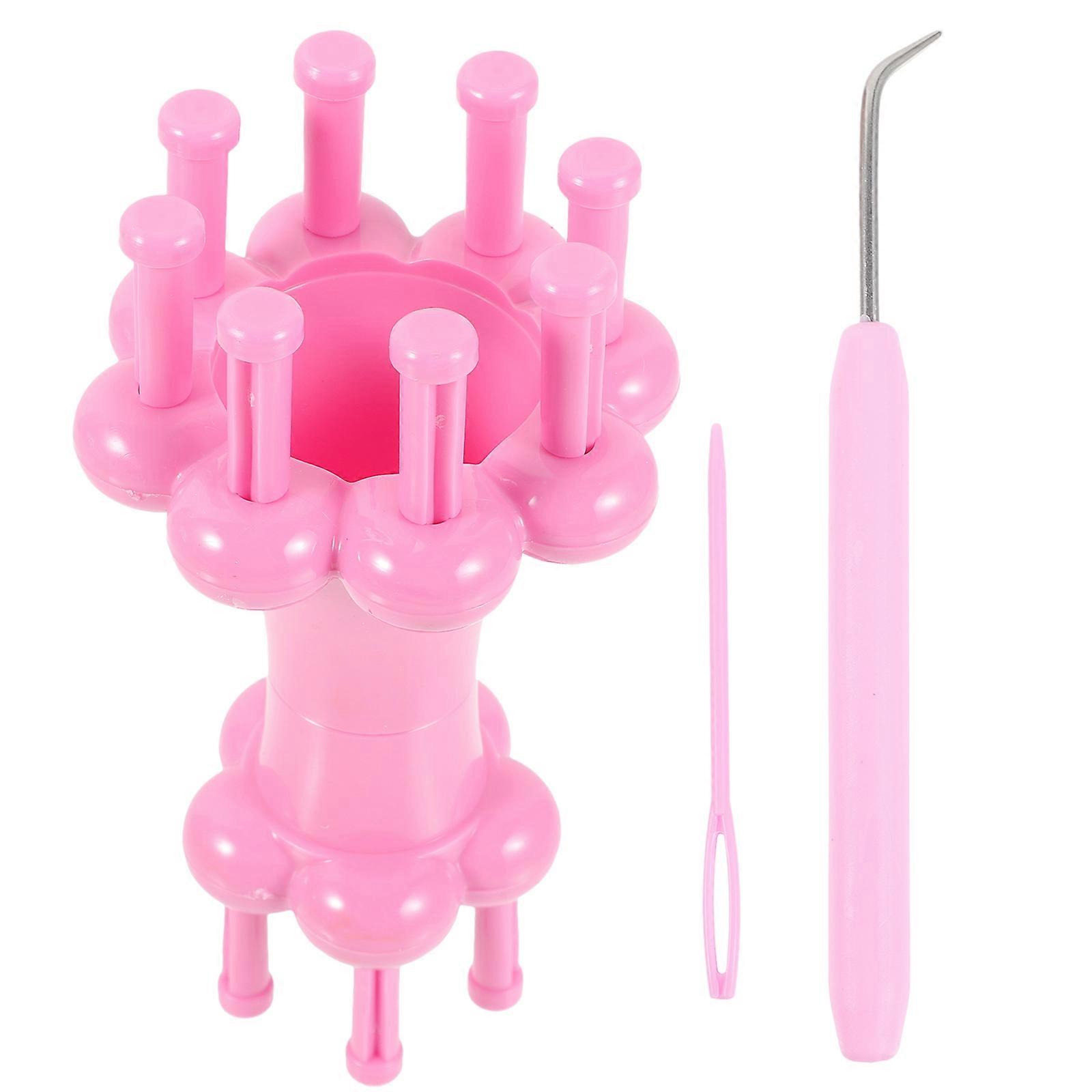 1 Set Double End Rope Braiding Machine Winding Rope Device Flower Knitting Set Weaving Tools Rosy