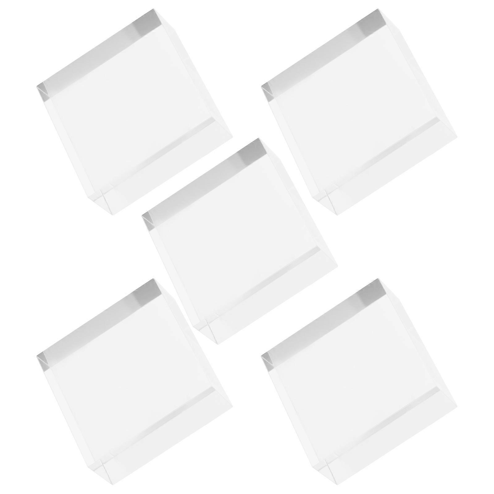 Acrylic Display Block Transparent Square for Jewelry Display Use 15Pcs