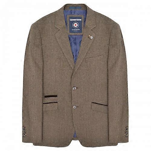 Lambretta Mens Morgan Herringbone Single-Breasted Blazer