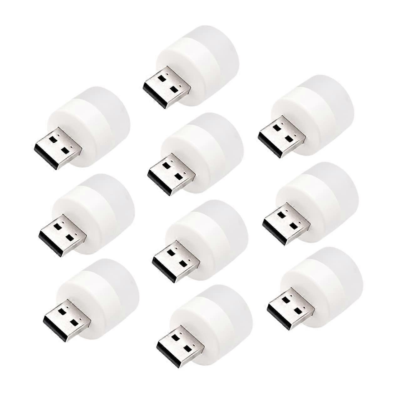 10pcs USB Car Interior Light Set with Soft Diffused Glow for Night Driving and Home Use