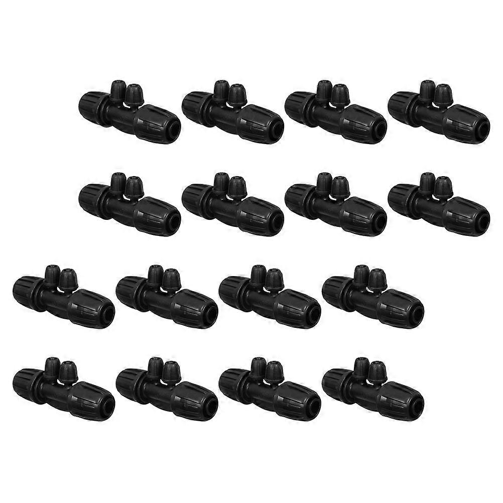 Drip Irrigation Barbed Connectors for Targeted Water Flow 16Pcs Black Kit