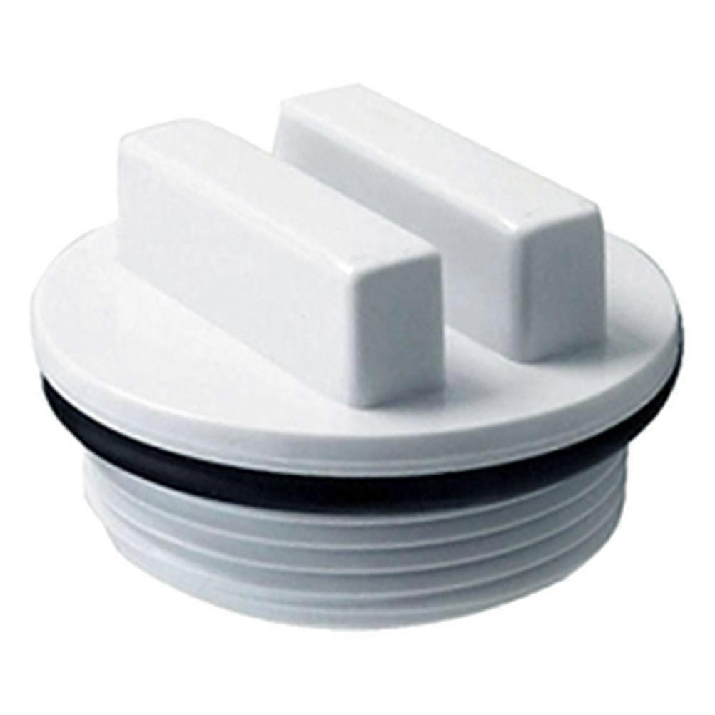 Pools Plug Threaded for Winterizing Drain Line White Plastic Material