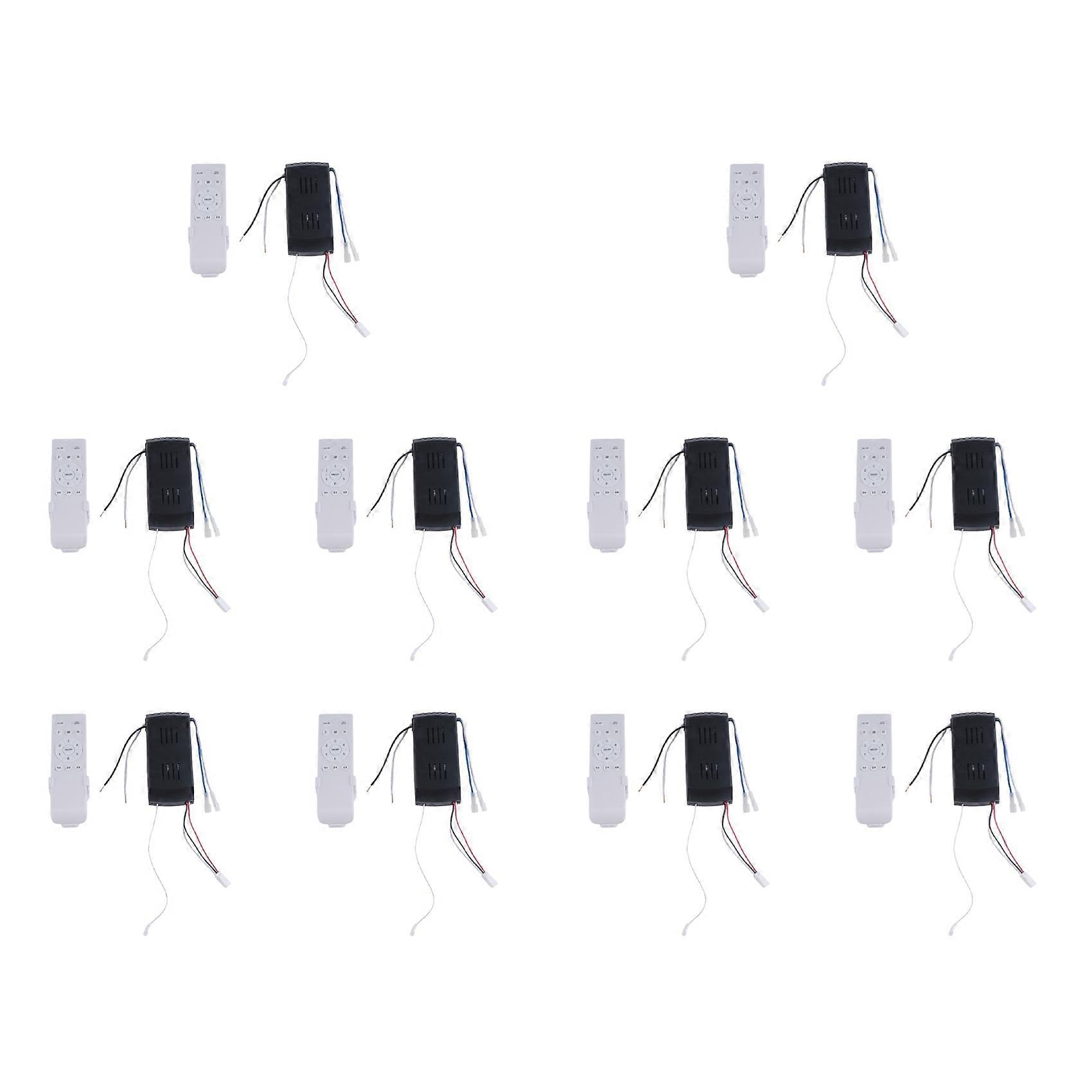 10X Universal Ceiling Fan Remote Control Kit Replacement, 6-Speed & Timing, Remote Replacement for DC Ceiling Fan Light