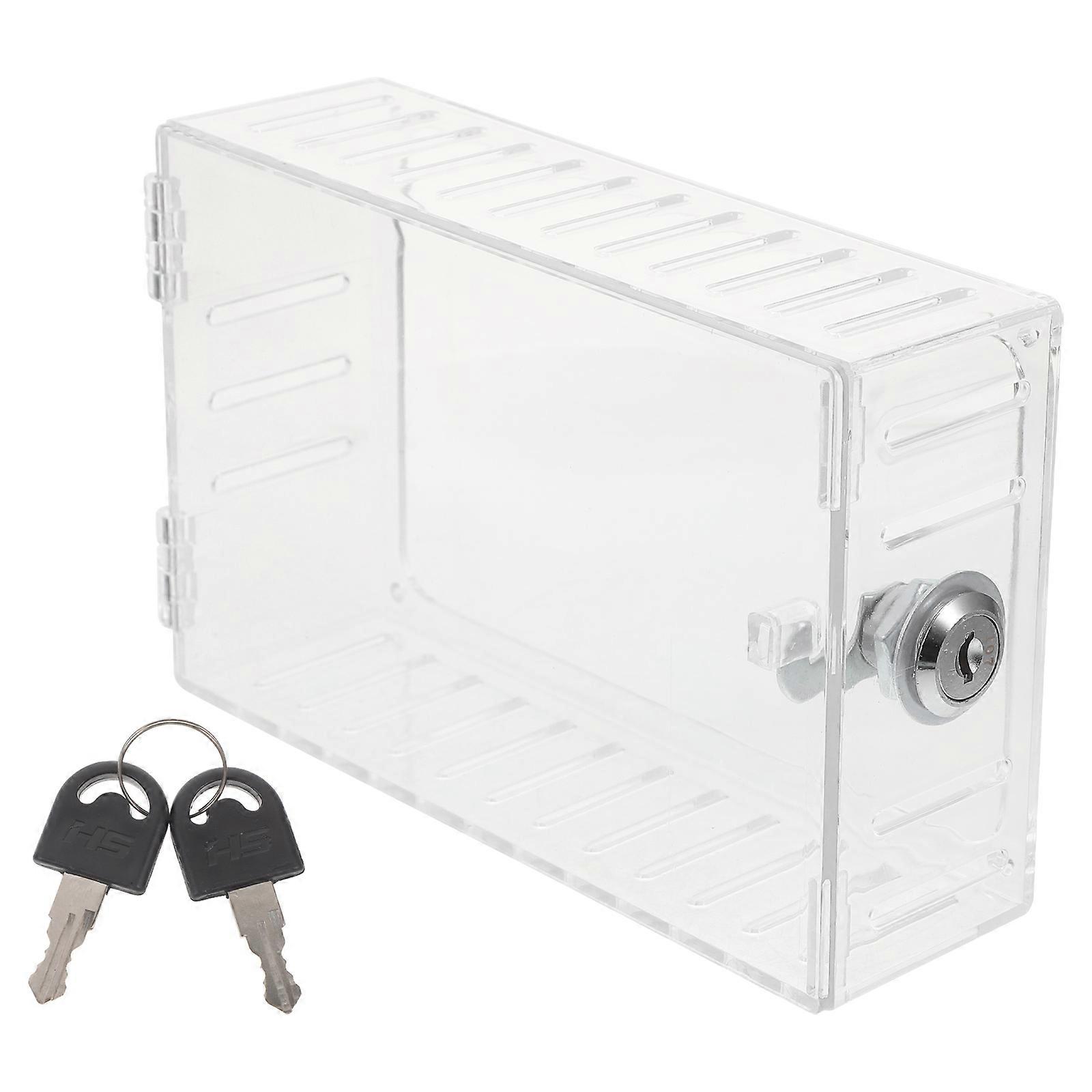 Thermostat Guard Lock Box with Keyed Lock Transparent 4Sets