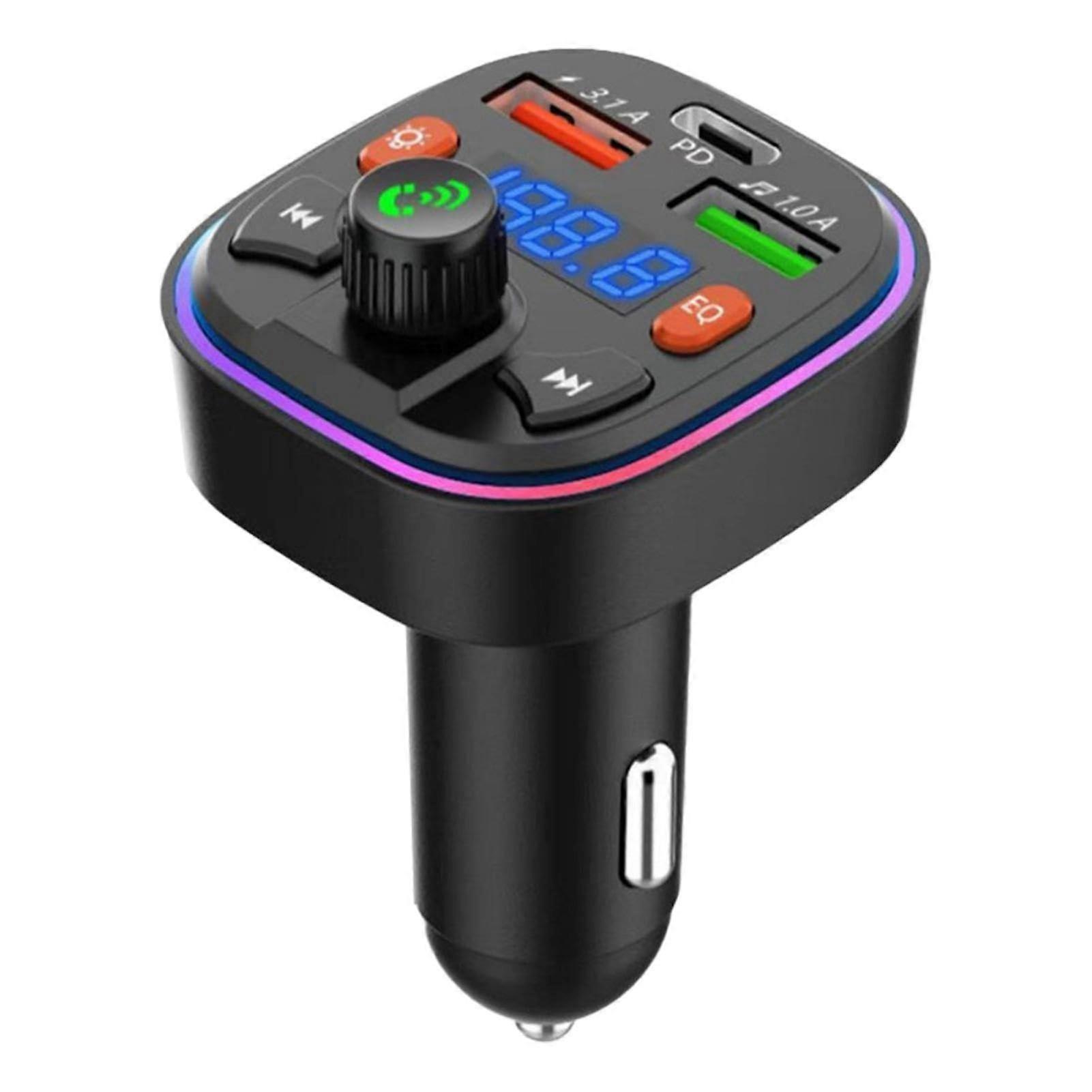 Adapter For Car Fast Charging Wireless Adapter Hands  Calling FM Transmitter Radio Receiver