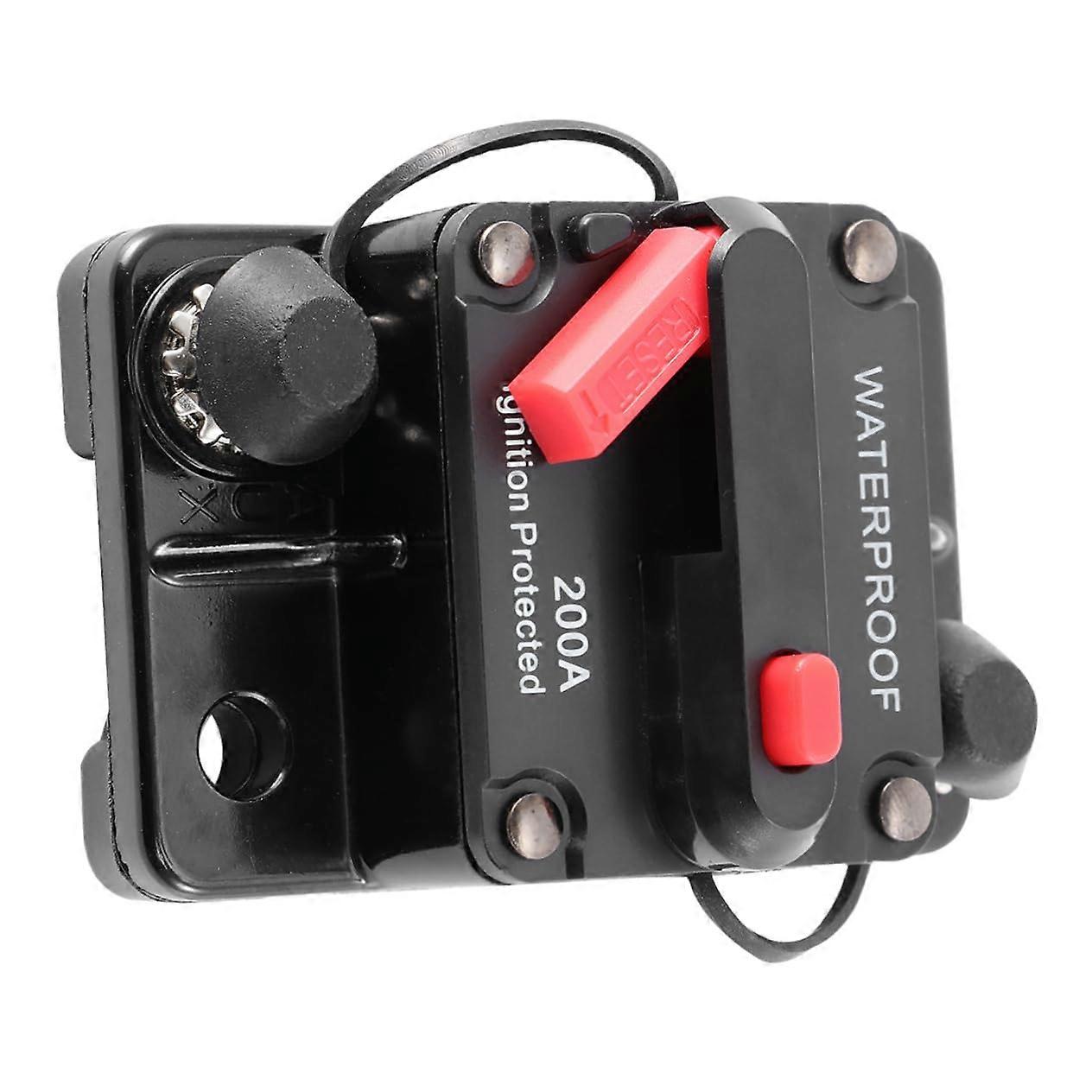 200A Waterproof Manual Reset Dual Circuit Breaker With Switch For Automotive RV Marine  Amp Circuit Protection