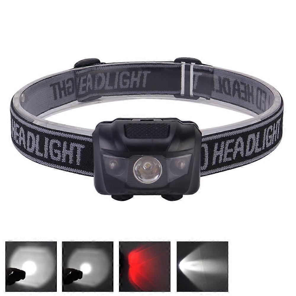 ABS Mini Head Lamp AAA Battery Powered LED Headlight Portable Super Bright