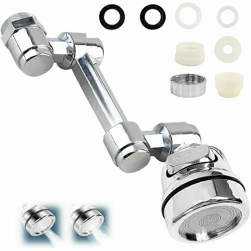 1080° rotating faucet attachment, flexible extension with 2-way adjustable aerator-16872