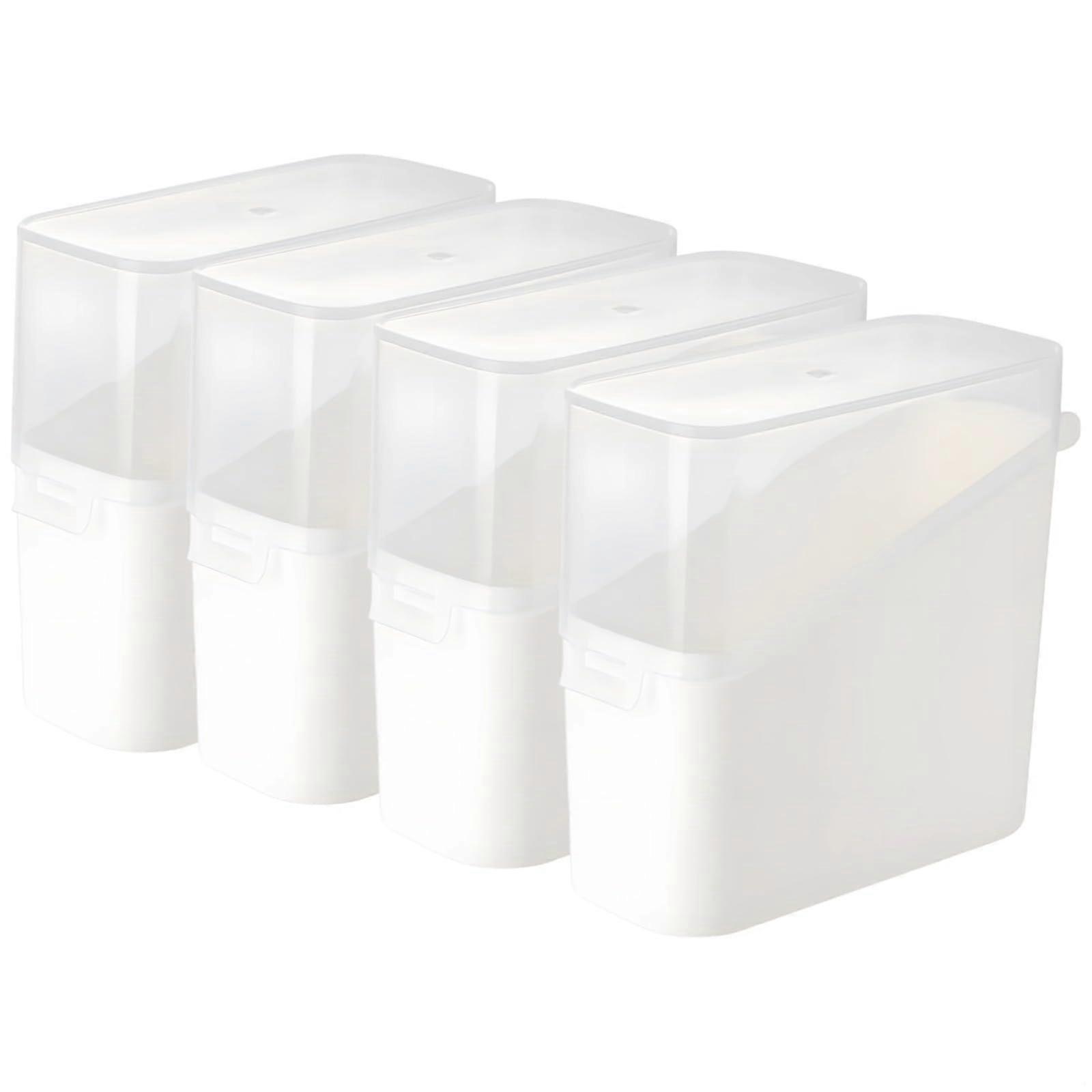 4Pack Cheese Storage Containers Airtight Seal Clear Flip MoistureProof Box for Fridge