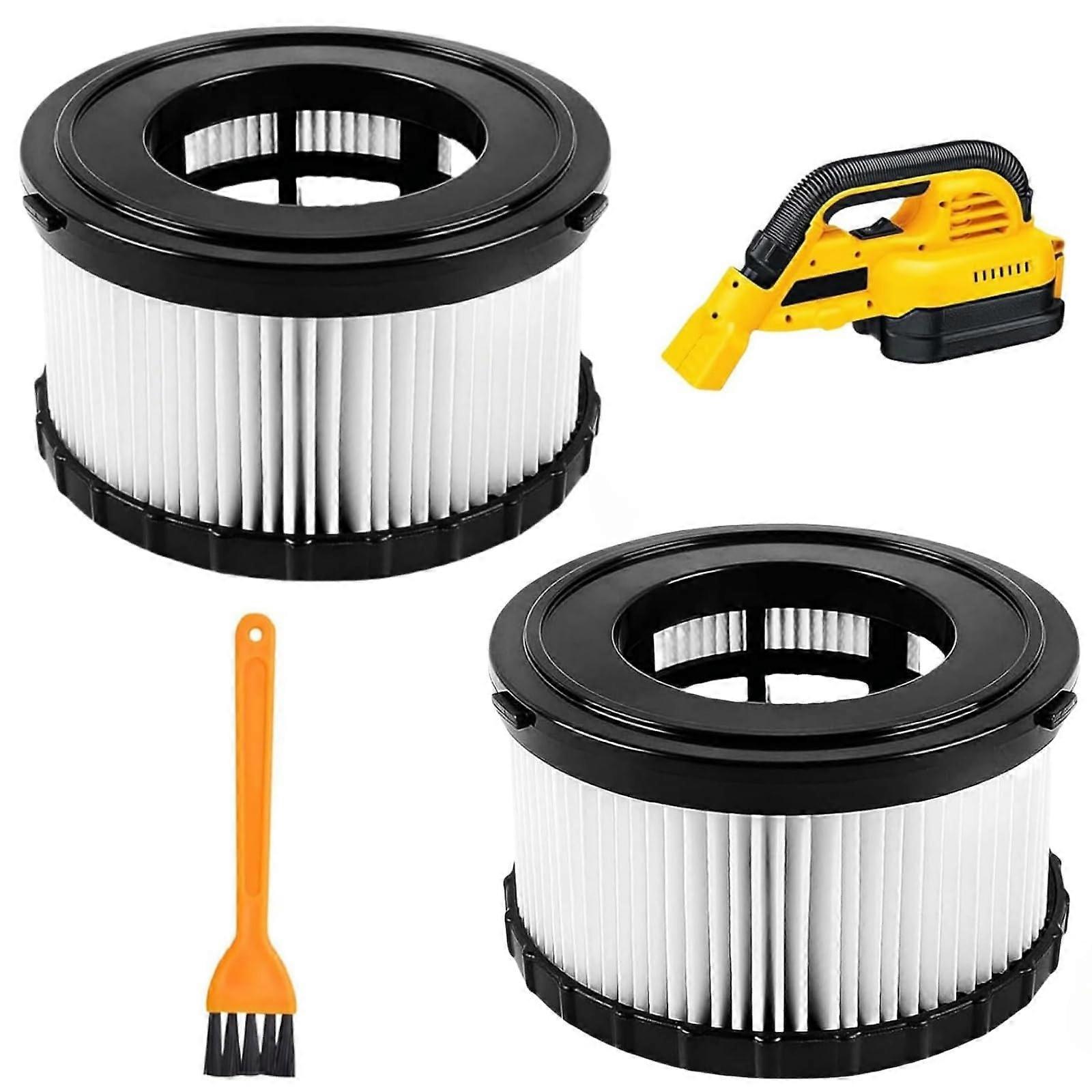 HEPA Filter DC5151H Replacement for DEWALT Wet Dry Vacuum DC515 DCV517 DCV517B, 2Pack with Brush