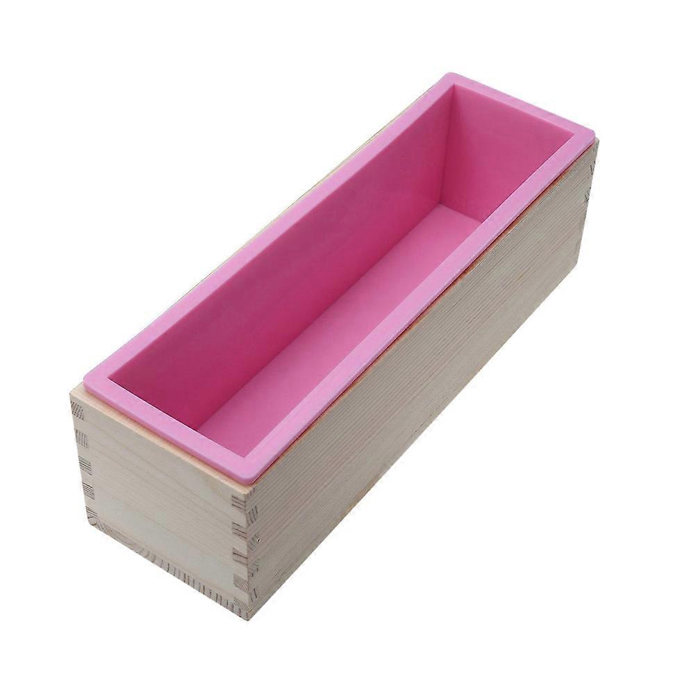 Kitchen Accessories Soap Crafting Tool Rectangular Shape Simple Design Pink 26.5x7.5cm 1Set