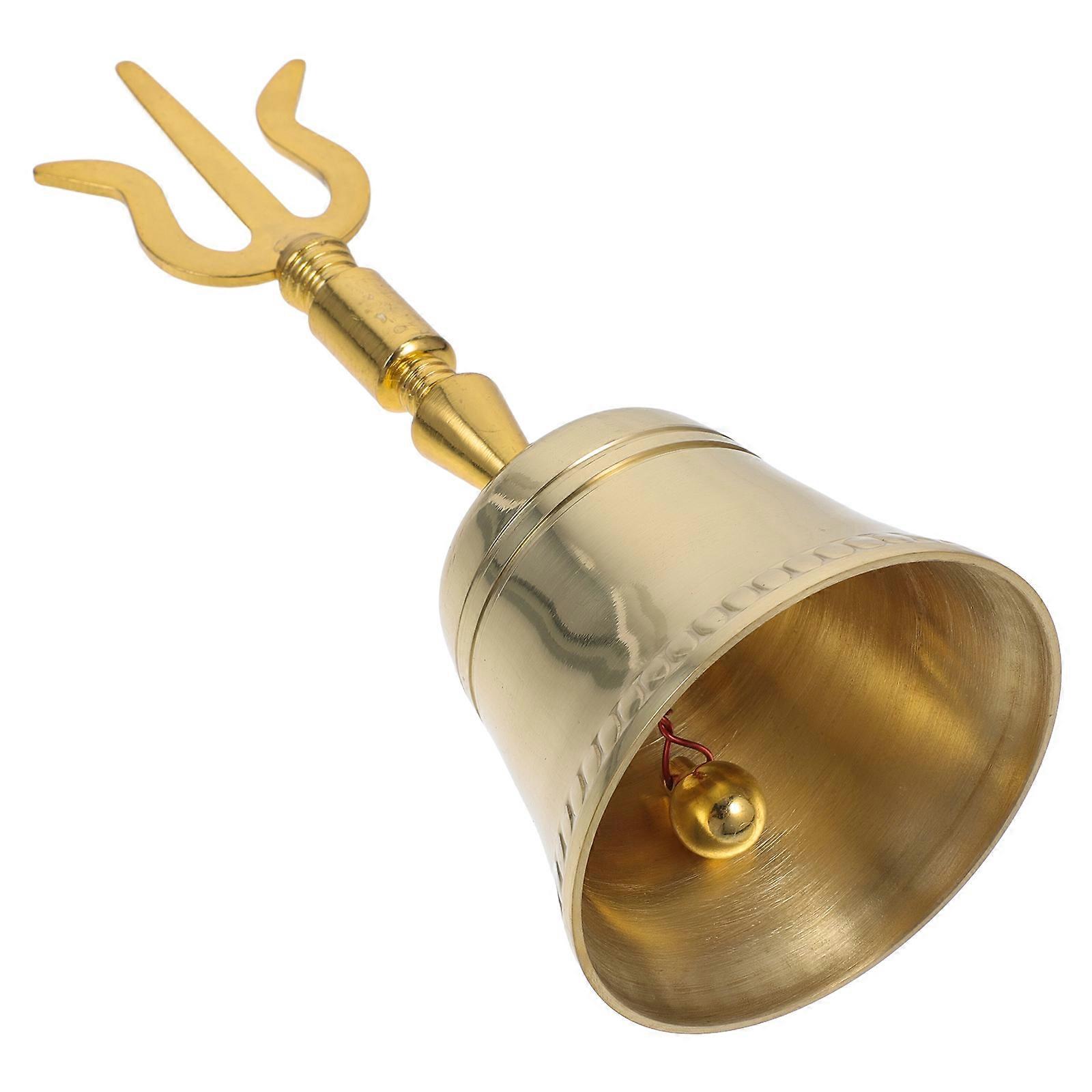 Copper Buddha Bell for Decor 1Pcs Portable Handbell with Material