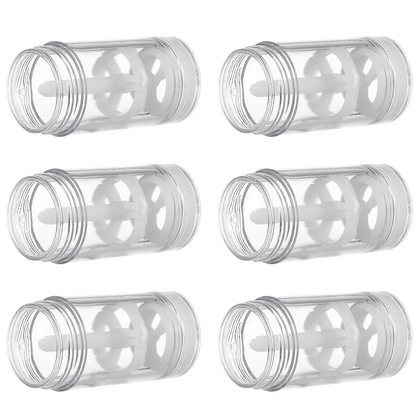 6Pcs Transparent Plastic Deodorant Container Twist-Up Bottle for