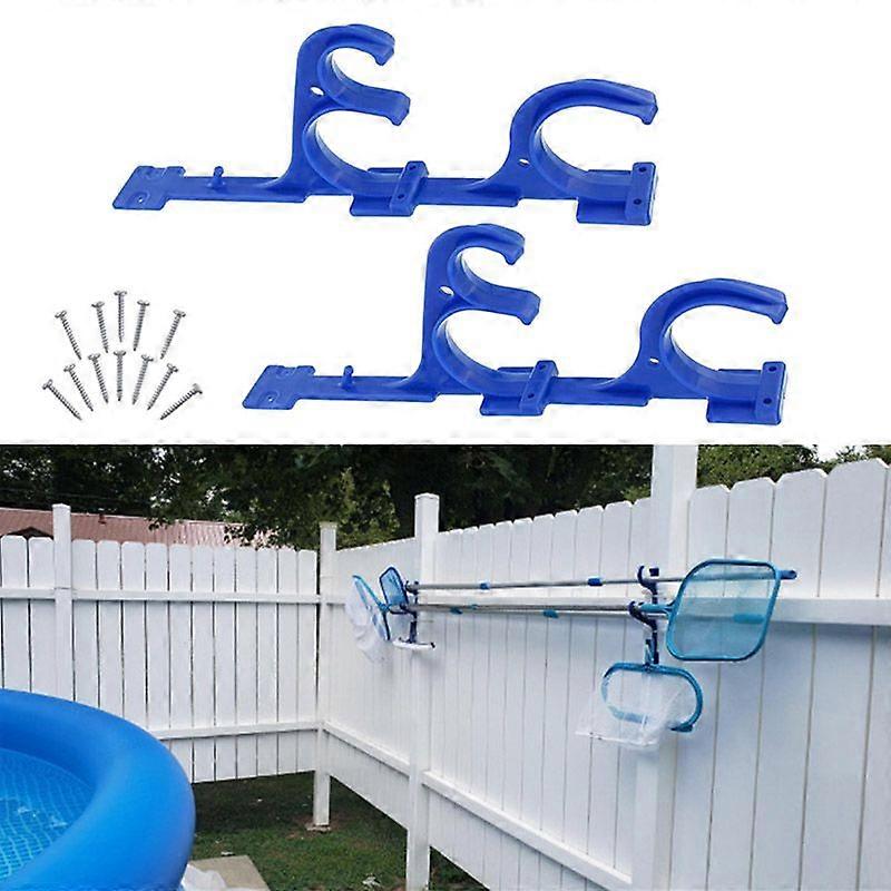 Pool Pole Hanger Leaf Rakes Vacuum Hose With Screw Multi Purpose Brushes Decks