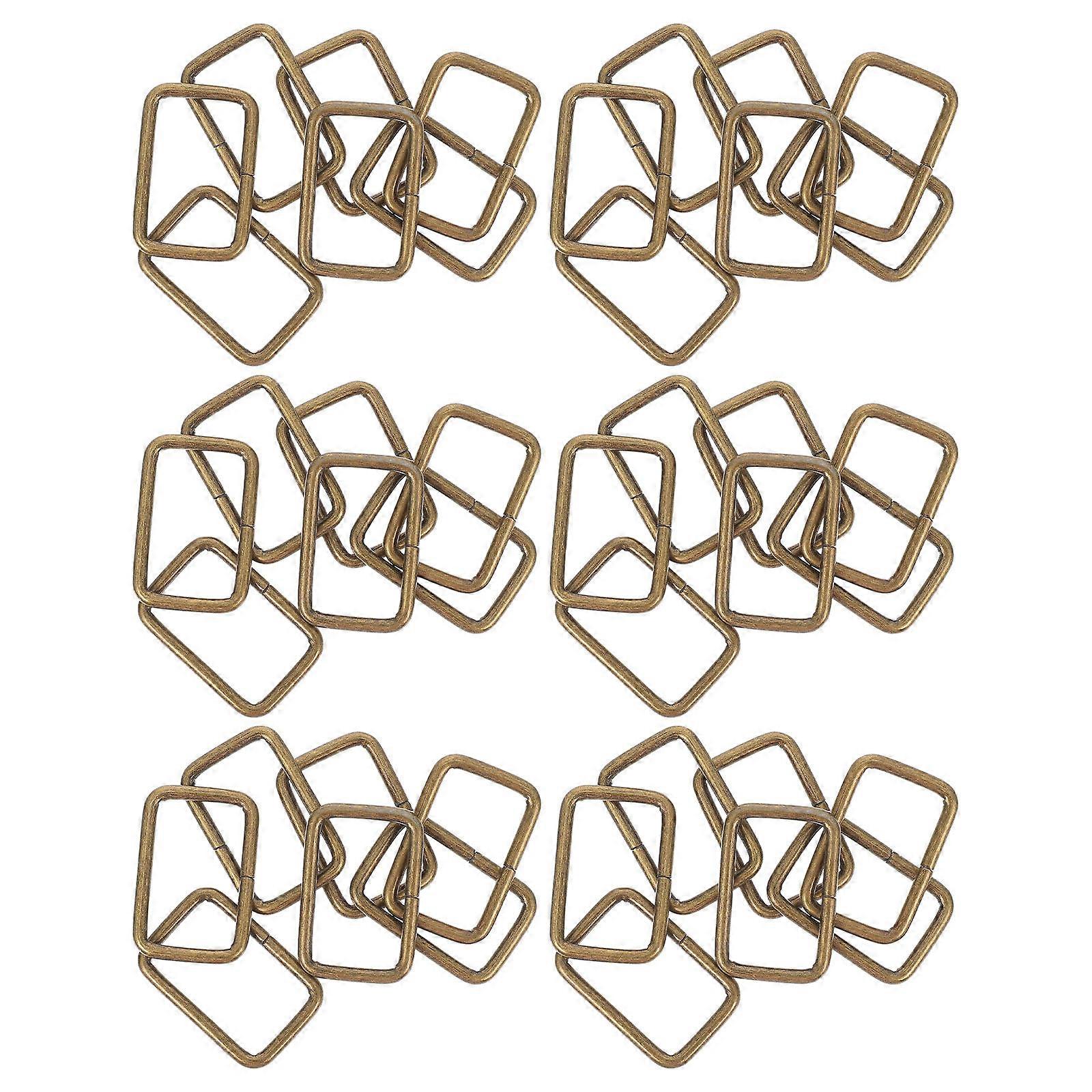 Metal Rectangular Buckle 100Pcs Versatile Connector for Bag Accessories Golden Simple Structure for Gift Giving