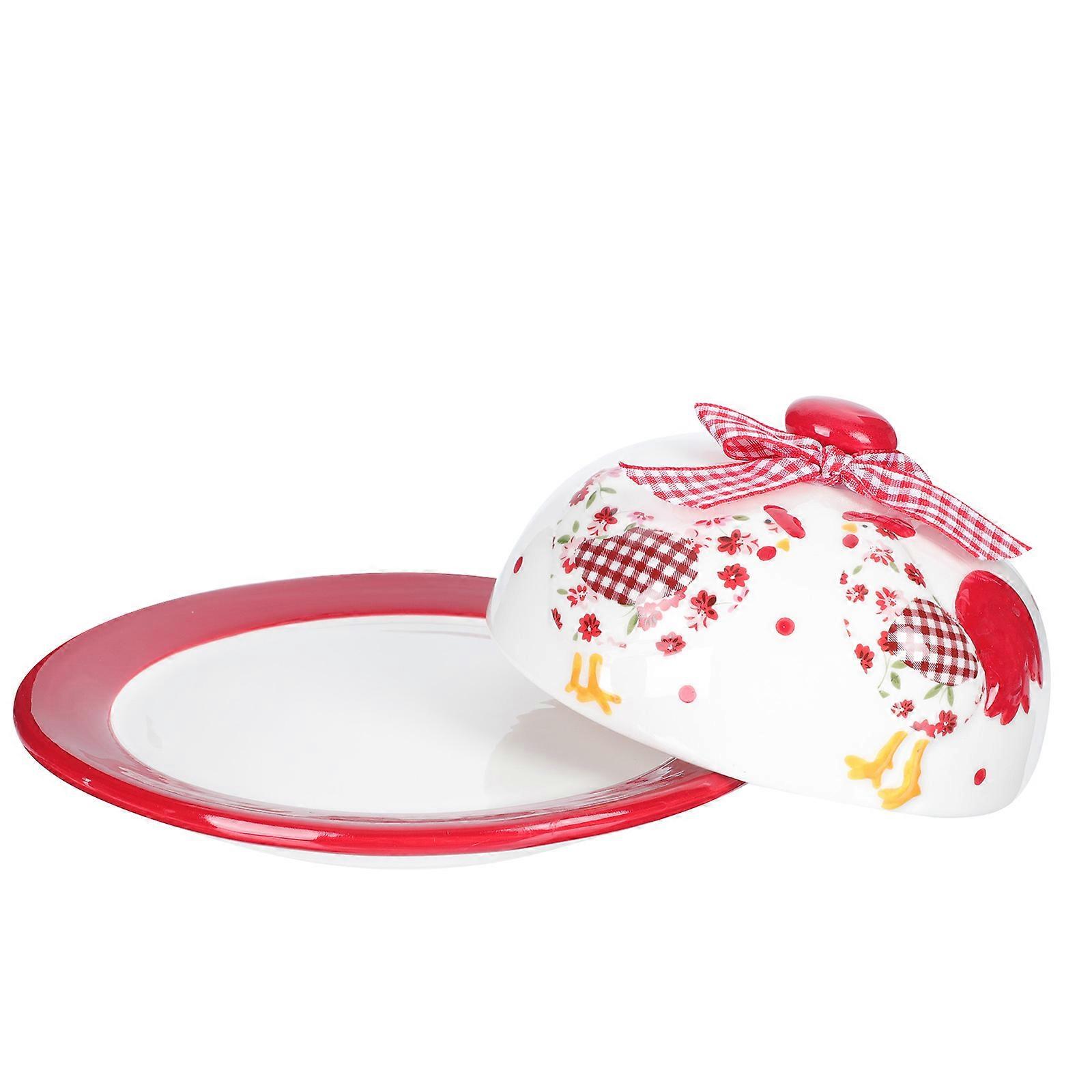 Floating Relief Tableware Ceramic Dessert Plate for Storage 1Set