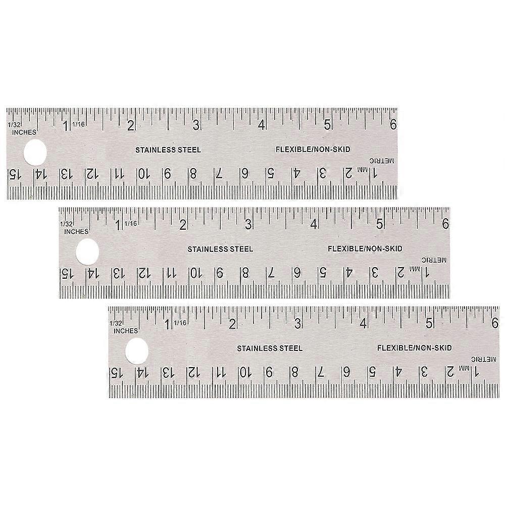 Multi-Function Straight Rulers with Cork Backing for Measuring 3Pcs