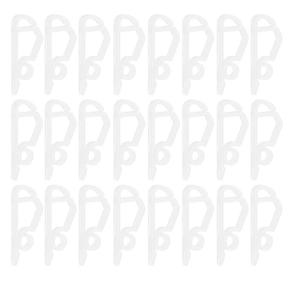 50Pcs Christmas Tree Gutter Hooks for Hanging Use Plastic Light Clips White