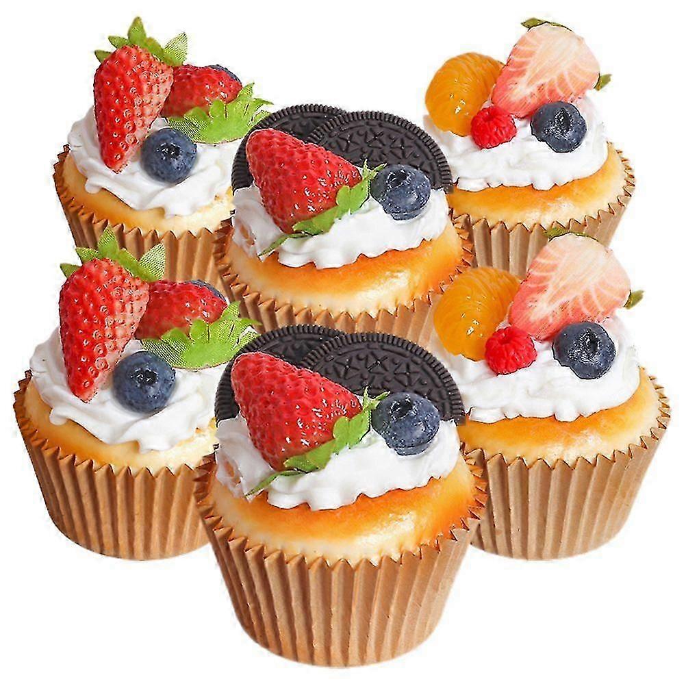 6pcs Realistic Fake Cake Models for Shop Window Display