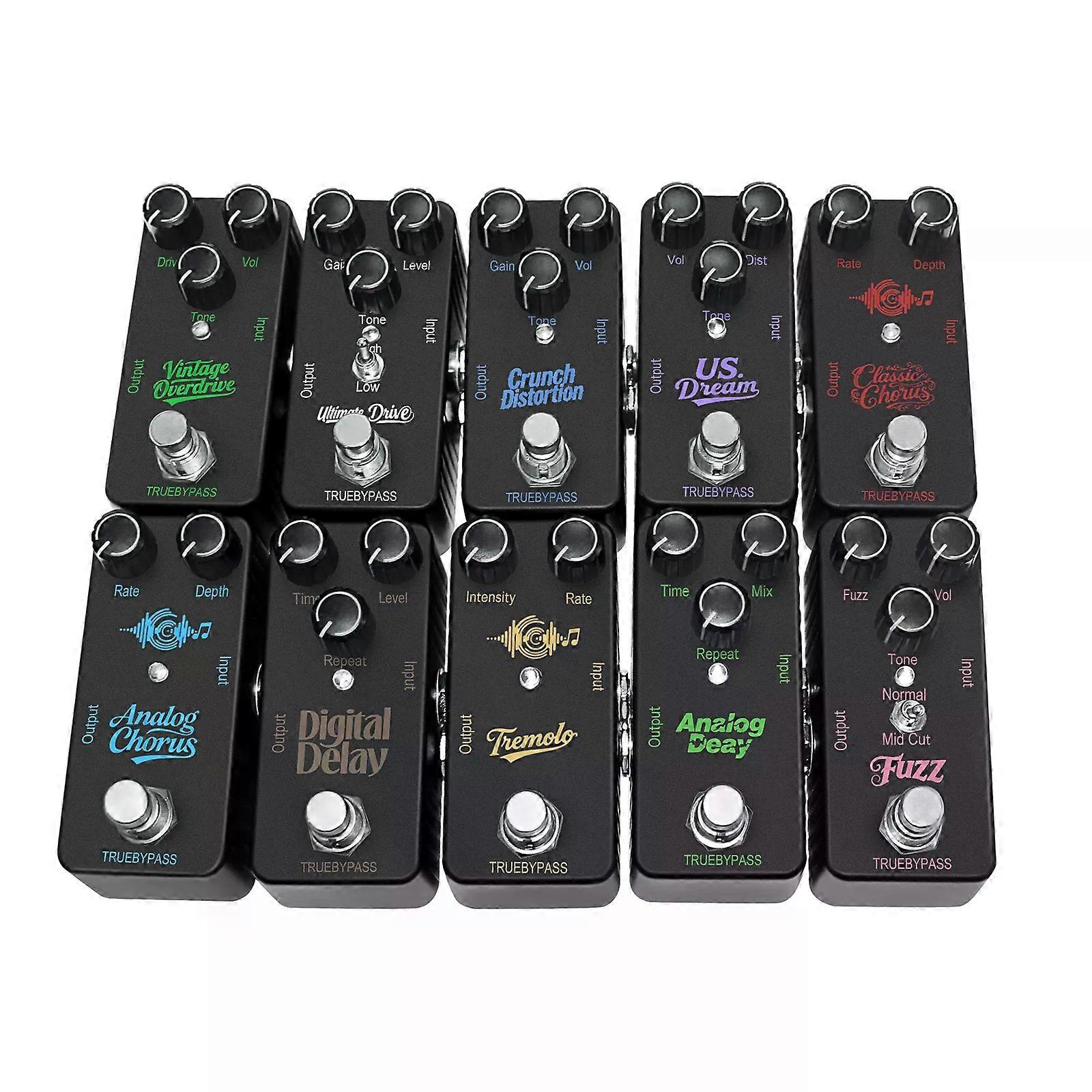 Electric Guitar Effects Pedal Mini Single Type Crunch Distortion Classic Chorus Delay Digital Delay