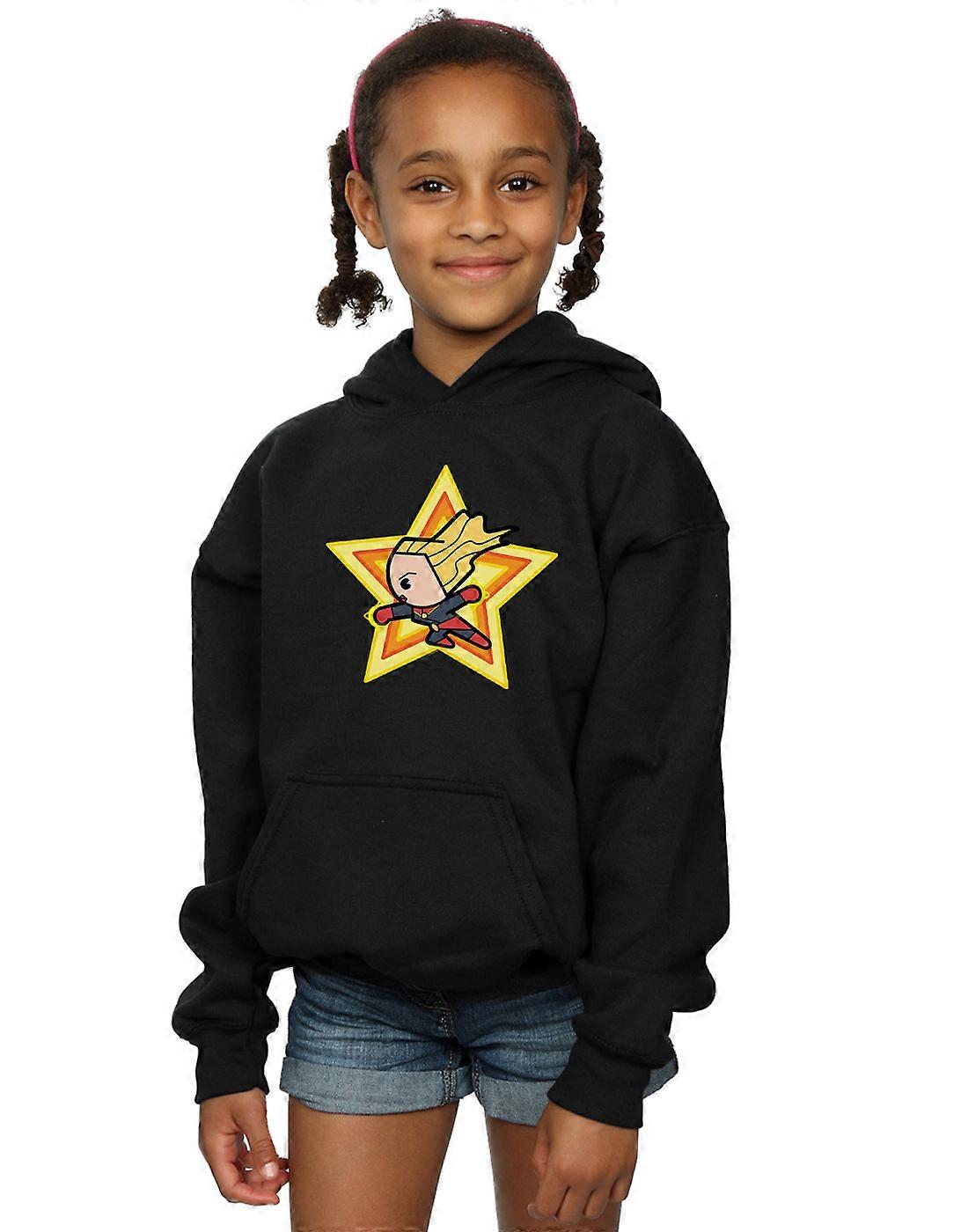 Maravilla las chicas Kawaii Capitán Marvel con capucha