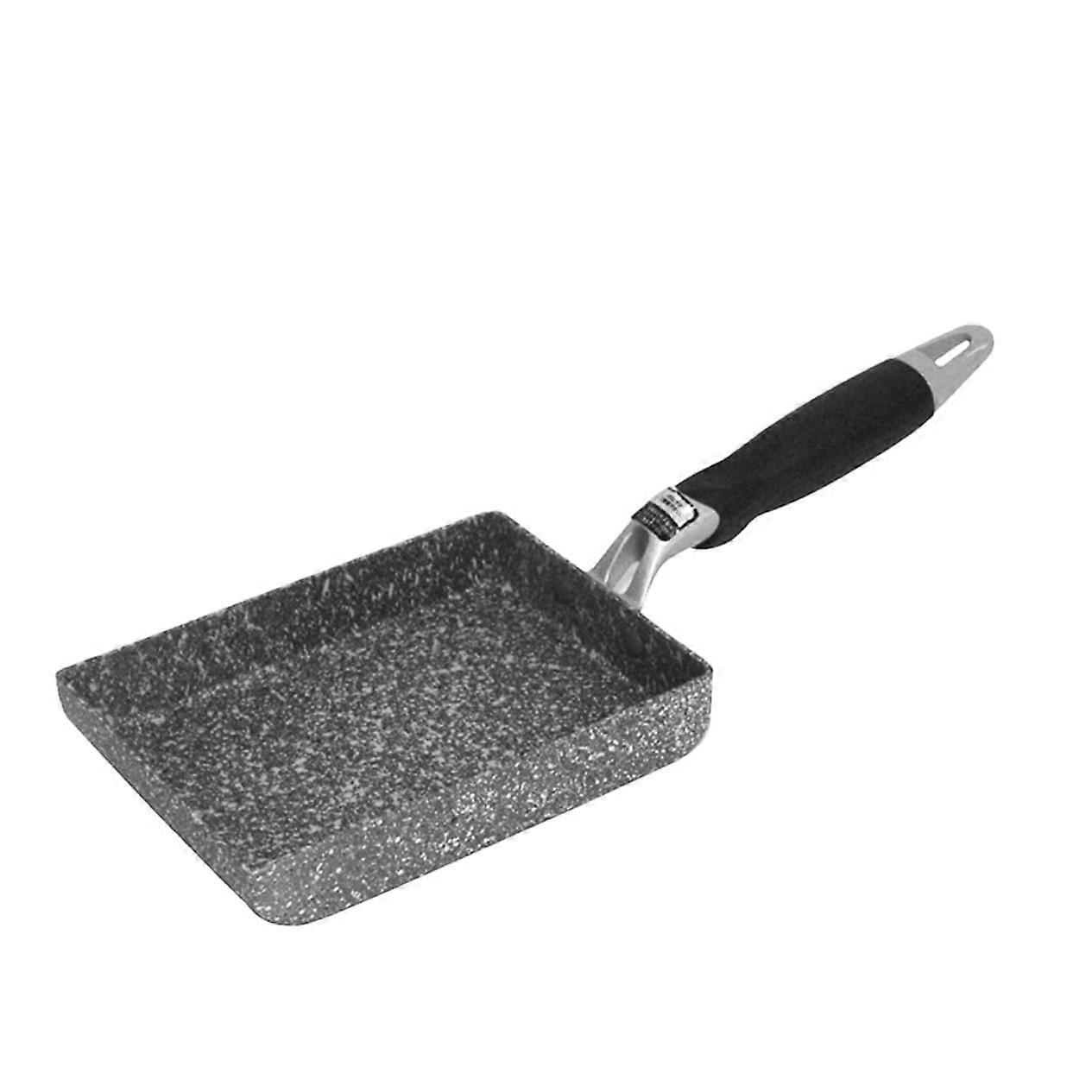 Rectangular Nonstick Frying Pan with Flat Bottom for Easy Omelette Pancakes and Eggs Cooking