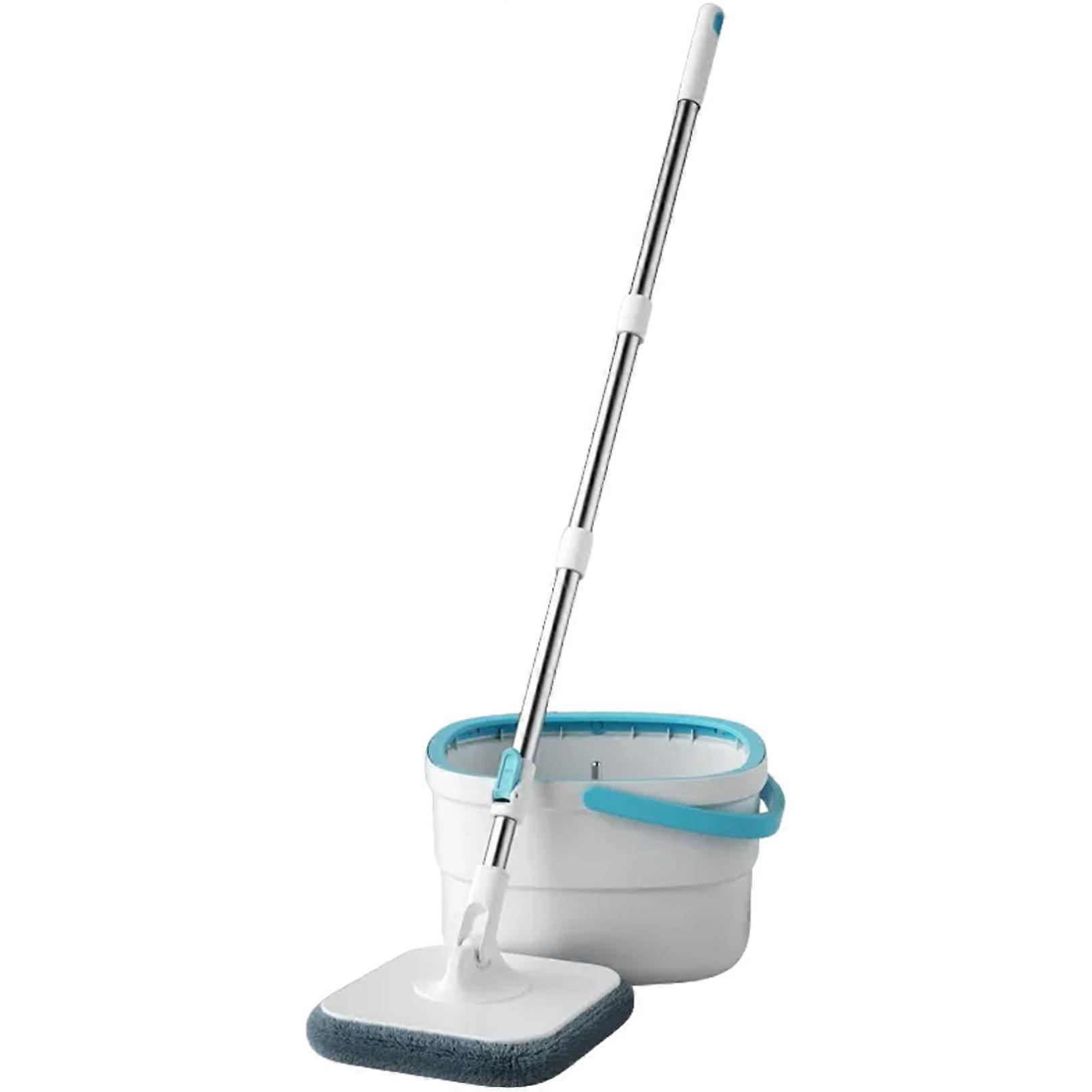 Spin Mop and Bucket with Wringer, 360° Spin Technology, 2 Microfiber Refills, Adjustable Handle