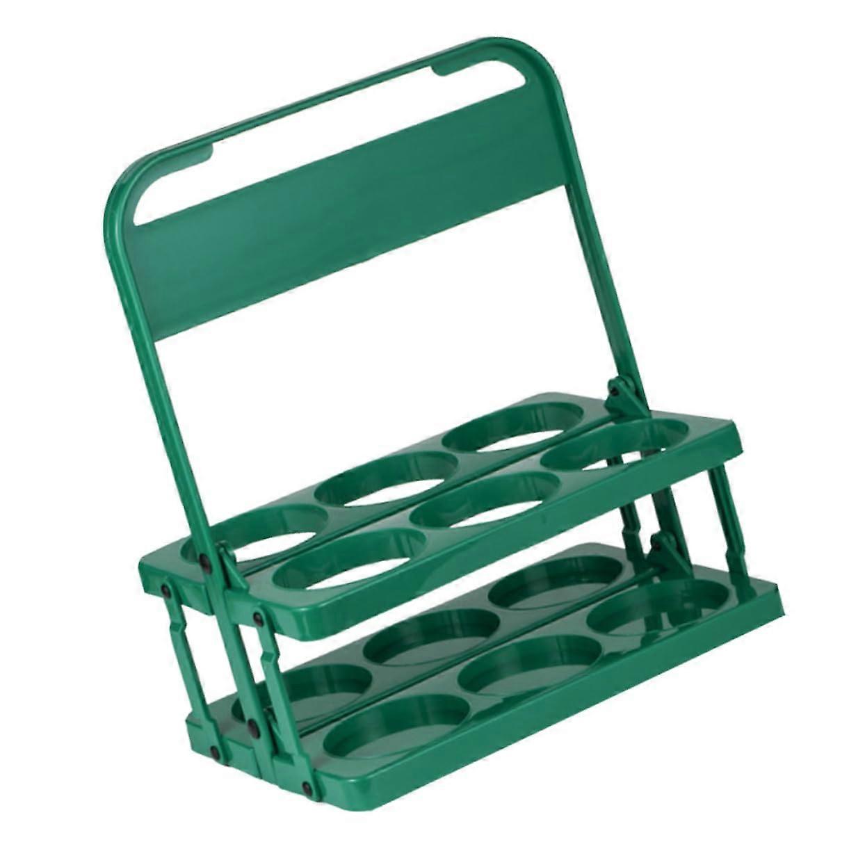 Foldable Bottle Organizer for Kitchen Wine and Beer Storage Rack with Ergonomic Handle