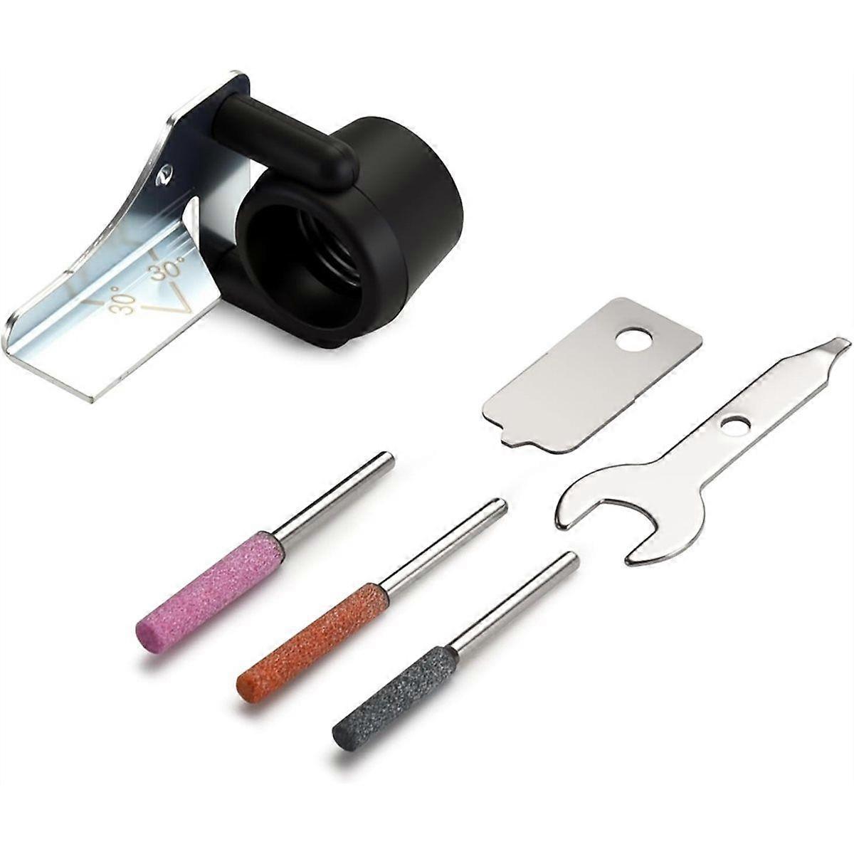 Sharpening Attachment Kit for Sharpening Outdoor Tools with Grinding Stones and Sharpening Angle Guide Attachment