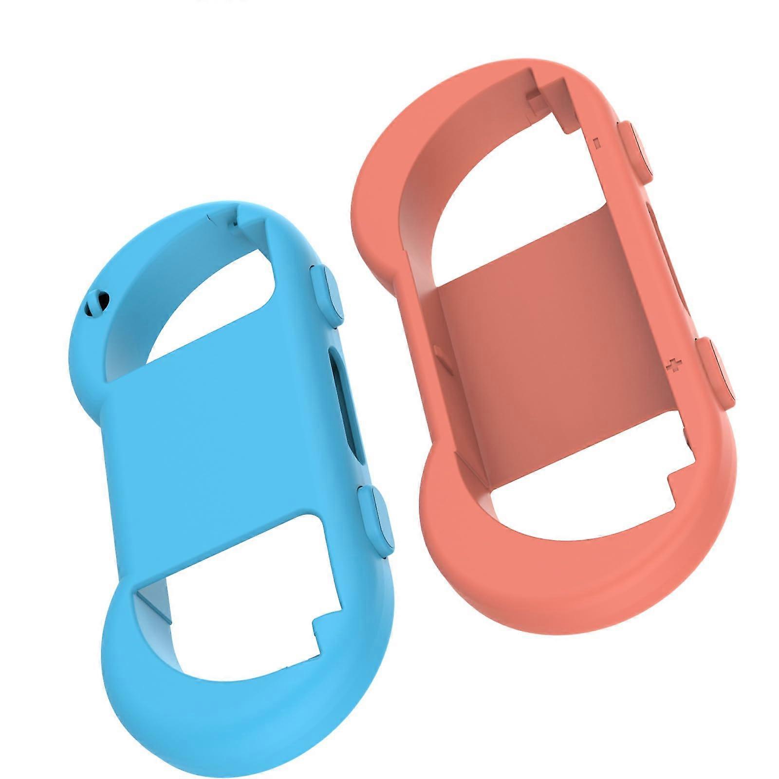 Controller Grip Ergonomic Adjustable Holder SlipResistant Lightweight Blue and Red 2pcs for Nintendo Switch