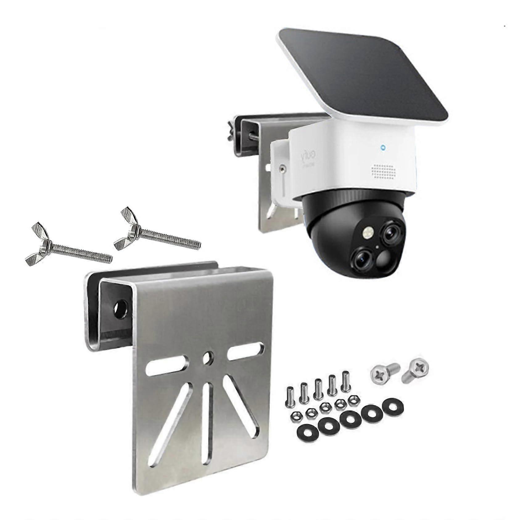 Gutter Mount Security Camera Bracket Stainless Steel Adjustable No Drill for Outdoor Use