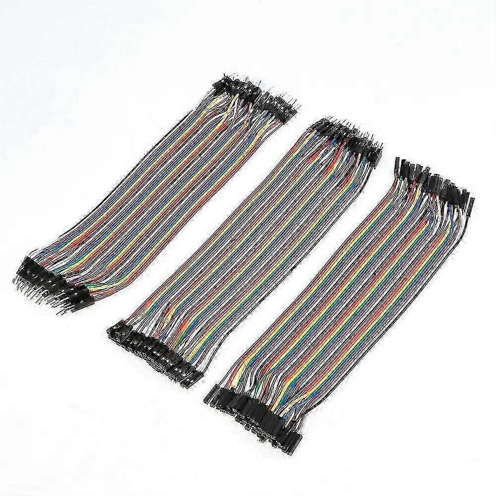 3-Piece 40-Pin Jumper Wire Kit 20cm M/F M/M F/F  Breadboard Electronics
