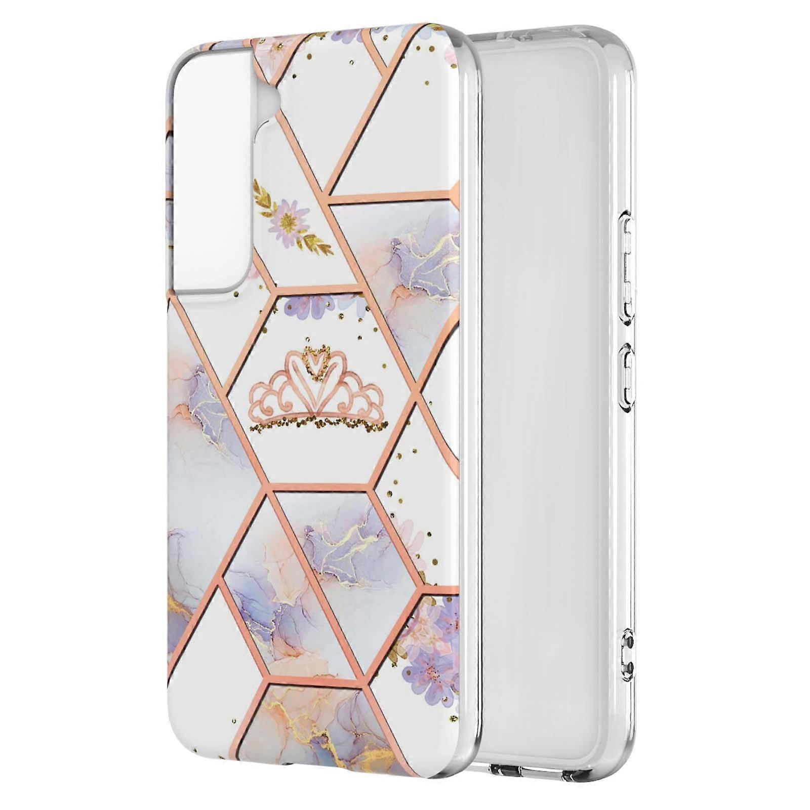 Anti-scratch Marble Pattern IML IMD Electroplating TPU Case Cellphone Cover Support Wireless Chargin