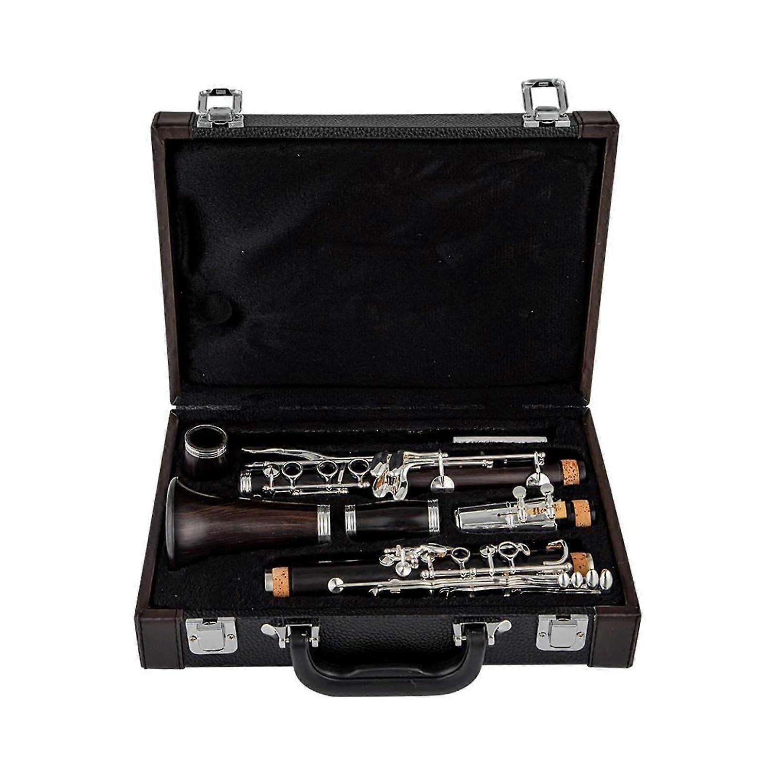 Professional 17 Key Bb Clarinet for Beginners and Experts with Smooth Key Action and Hard Case