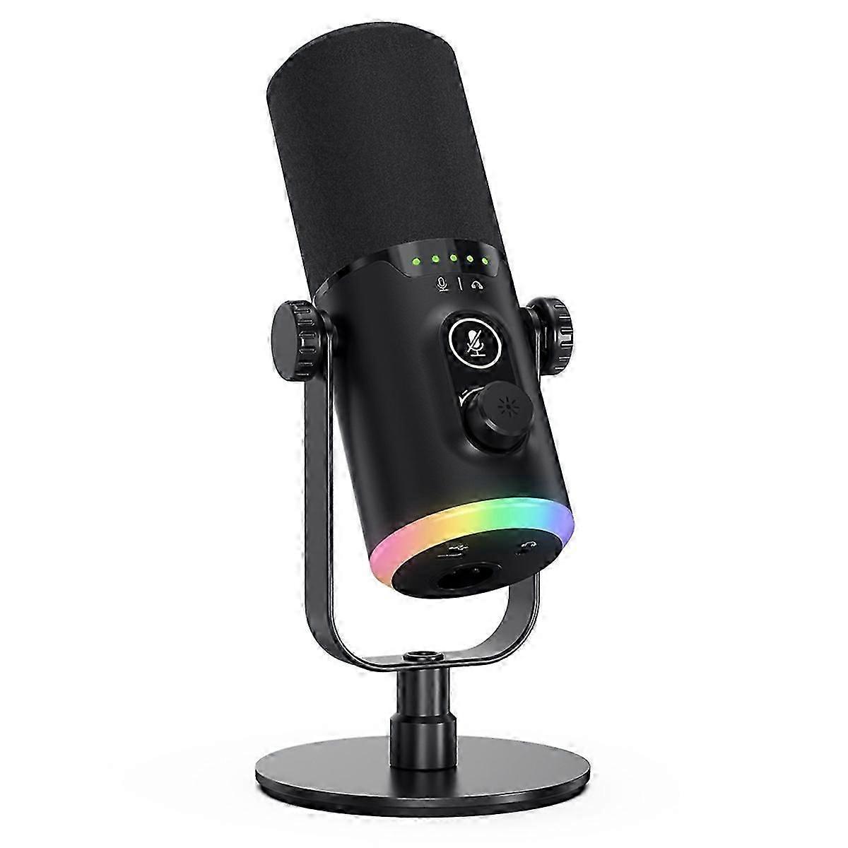 Computer Microphone Microphone RGB Dynamic Mai XLR/USB Dual Interface Recording Game LIVE
