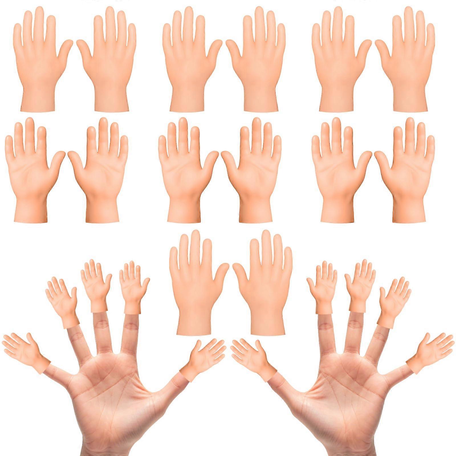 30 Pcs Mini Finger Hands Tiny Hand Puppets, Realistic Mini Hand Design Party Fun Pack for Pranks
