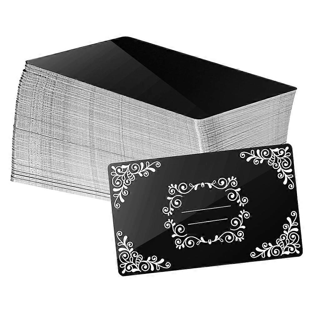 100 stk. metalgraveringsemner aluminiumsplade, blank sort