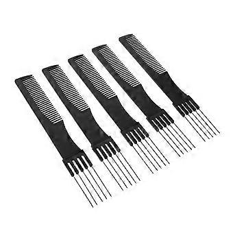 Professionele metalen haarkam 2-in-1 ergonomische toupeer- en gladmaakkam voor salonstyling