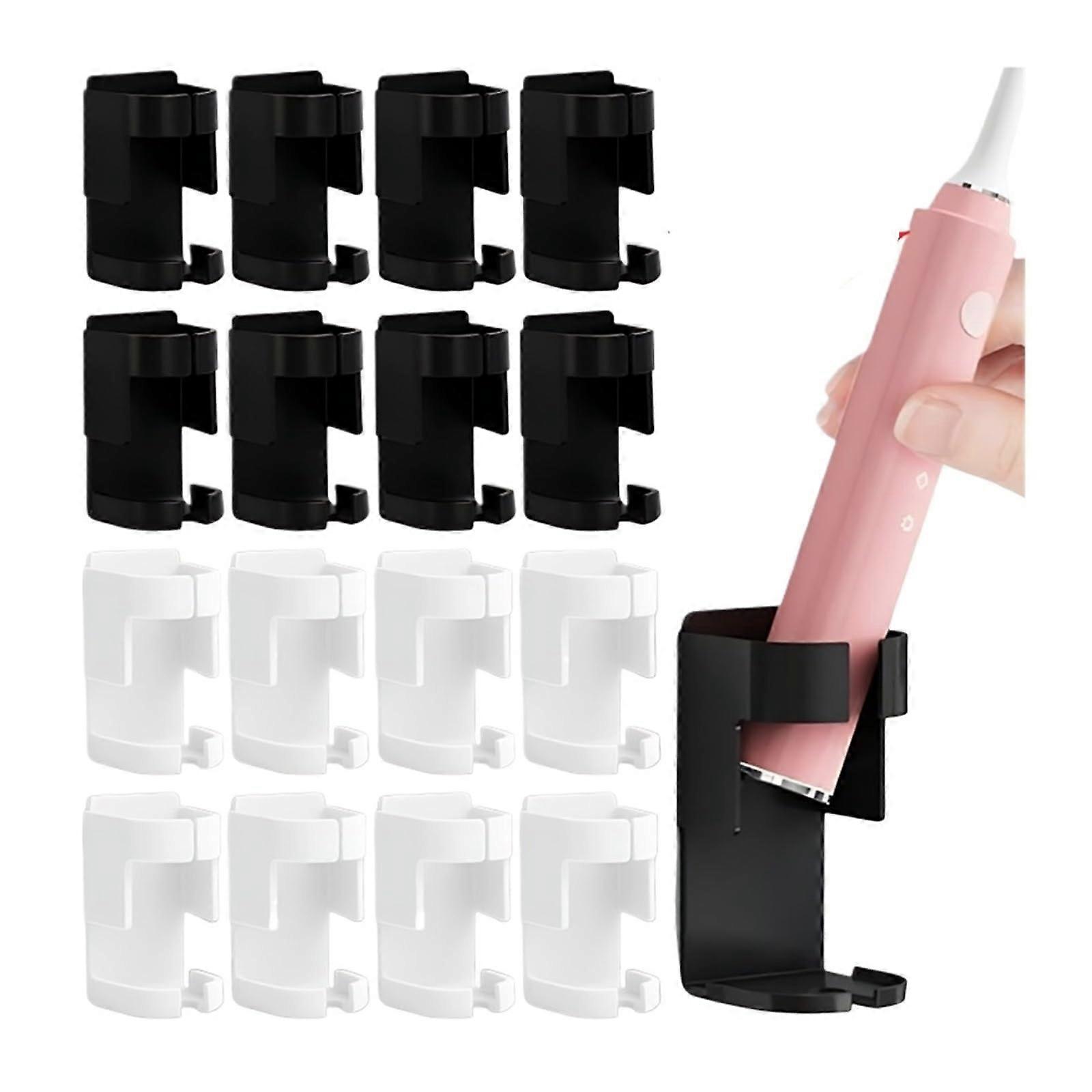 Electric Toothbrush Holder Wall Mounted Space Saving Bathroom Accessories White 10PCS