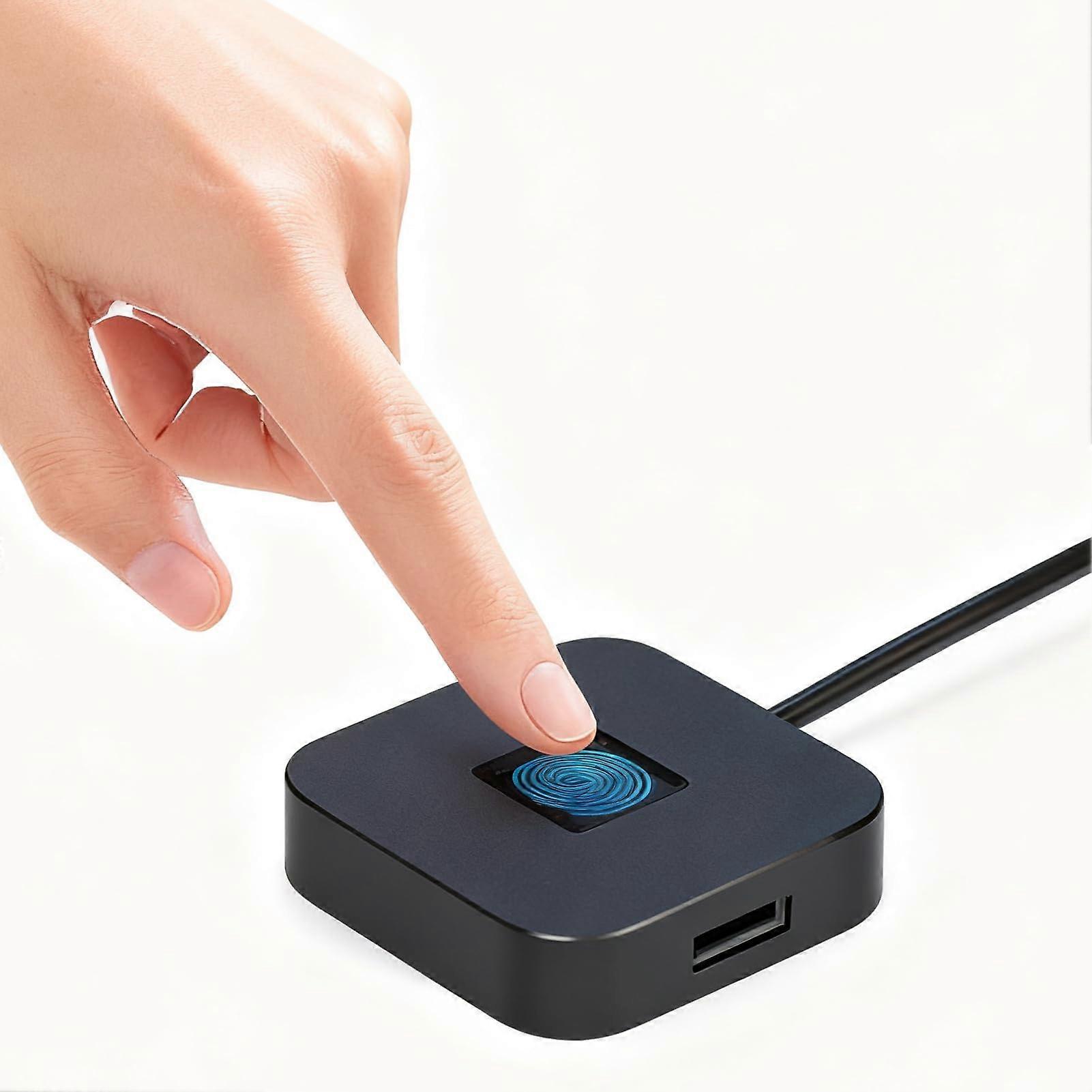 USB Fingerprint Reader Biometric Scanner with 360° Touch Sensor USB A and Type C for Windows Hello