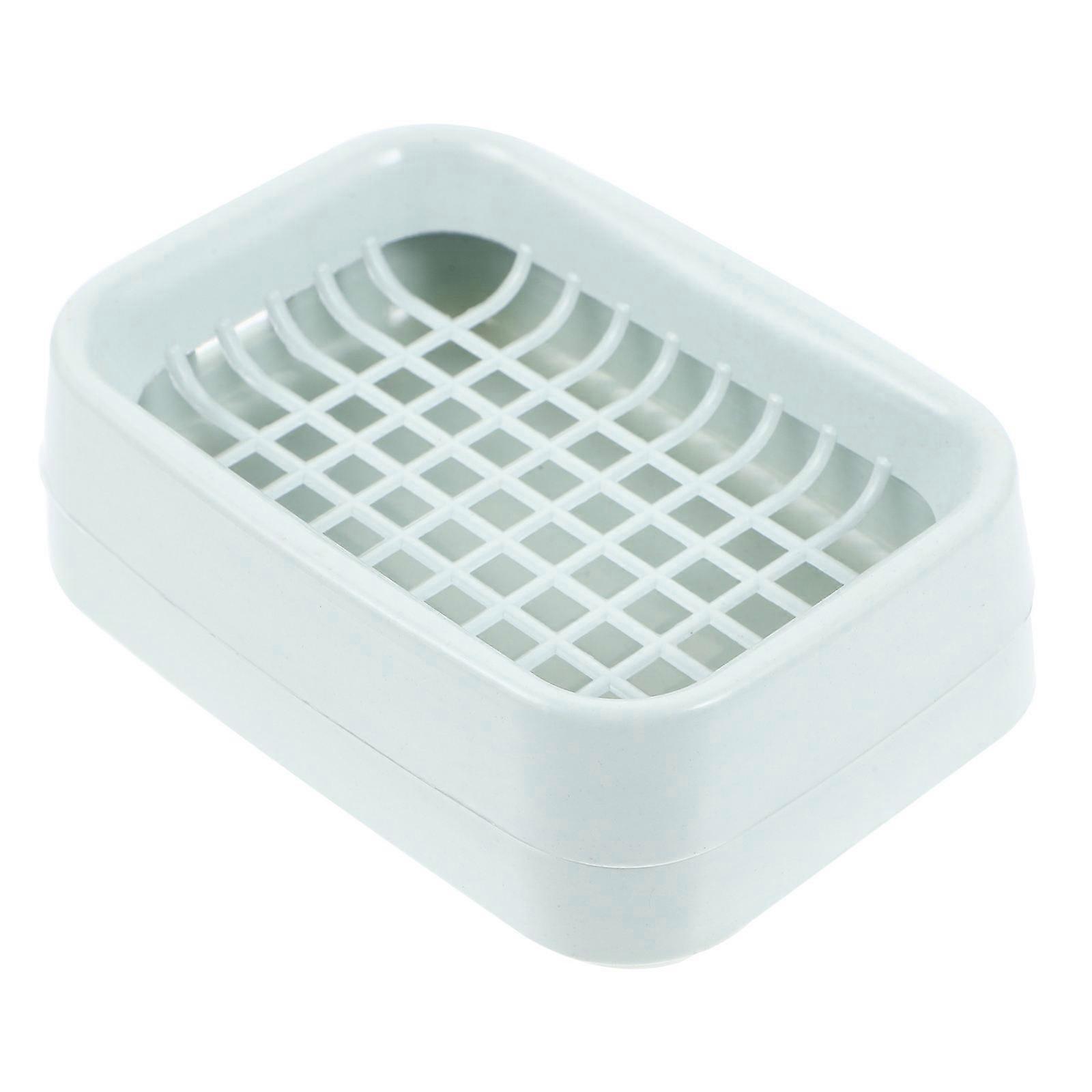 Washing Soap Box Double Soap Holder Container for Storage Creative Sky-Blue